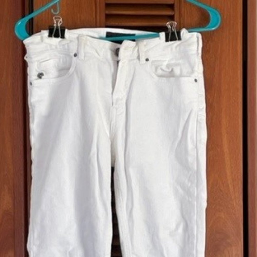 MAISON SCOTCH Amsterdams Blauw SKINNY WHITE JEANS Size 24 Regular, Like New - Picture 12 of 13